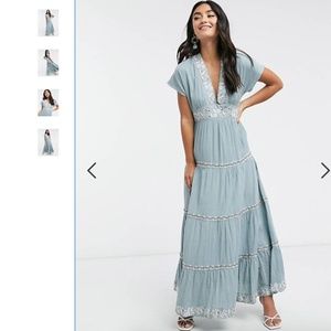 maxi blue dress